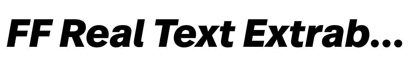 FF Real Text Extrabold Oblique